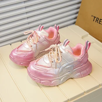 Çocuk Sneakers Kızlar için Çok Yönlü Dar Bant Basit Erkek spor ayakkabılar Basit kaymaz Unisex rahat ayakkabılar Nefes Çocuklar