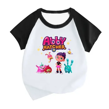 Sevimli Abby Hatcher T Shirt Çocuk Karikatür Baskı T-Shirt çocuk giyim Kız Tshirt Erkek Bebek Giysileri Yaz Pamuk Kawaii Üst