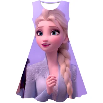 Kız Cosplay çizgi film kostümü Disney Dondurulmuş Elbise Çocuklar Yaz Disney Prenses Prenses Giyinmek Çocuk Doğum Günü Partisi giyim