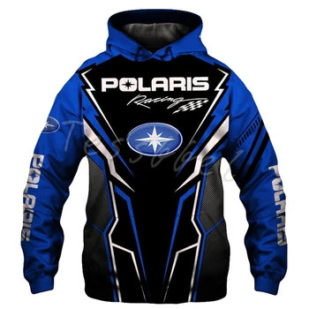 2024 Polaris Yarış Rzr Kar Araci Moda Rahat Zip Hoodie En Sıcak Satış erkek ve kadın İlkbahar ve Sonbahar Kapşonlu Ceket