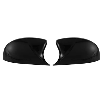 honda Fit 2014-2018 için Siyah Dış Dikiz Aynası Kapağı Trim ABS Boynuz Şekli Dikiz Kapakları