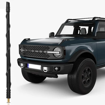 13 İnç Anten Ford Bronco 2021-2023 İçin Yeni Spiral Esnek Kauçuk Bronco Kısa Anten Değiştirme Araba FM AM Radyo Alıcısı