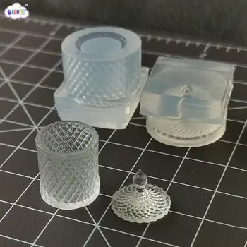1 Takım Dollhouse Minyatür Yeni şeker kavanozu Silikon UV Tutkal Dönüm Kalıp Bebek Mutfak Aksesuarları(Sadece Kalıp )